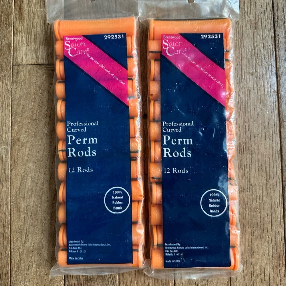 Vintage Salon Care Perm Rods Brentwood Beauty 292531 Set of 2‎